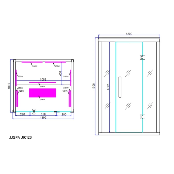 JIC120 JJSPA JIC120 – Infracrvena sauna