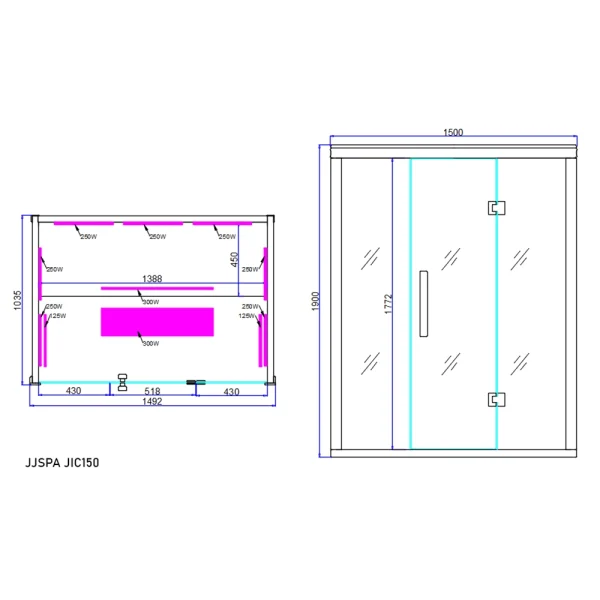 JJSPA JIC150 – Infracrvena sauna