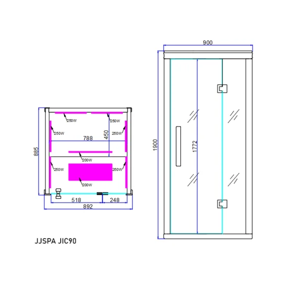 JJSPA JIC90 – Infracrvena sauna