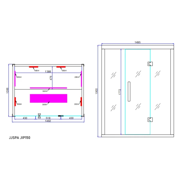 JJSPA JIP150 – Infracrvena sauna
