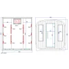 JZC220 JJSPA JZC220 – Vanjska kombinirana sauna tehnička skica.
