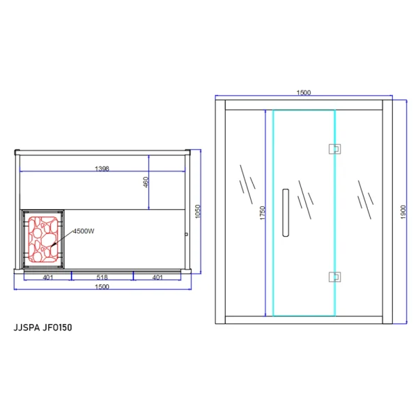 jfo150 JJSPA JFO150 – Finska sauna